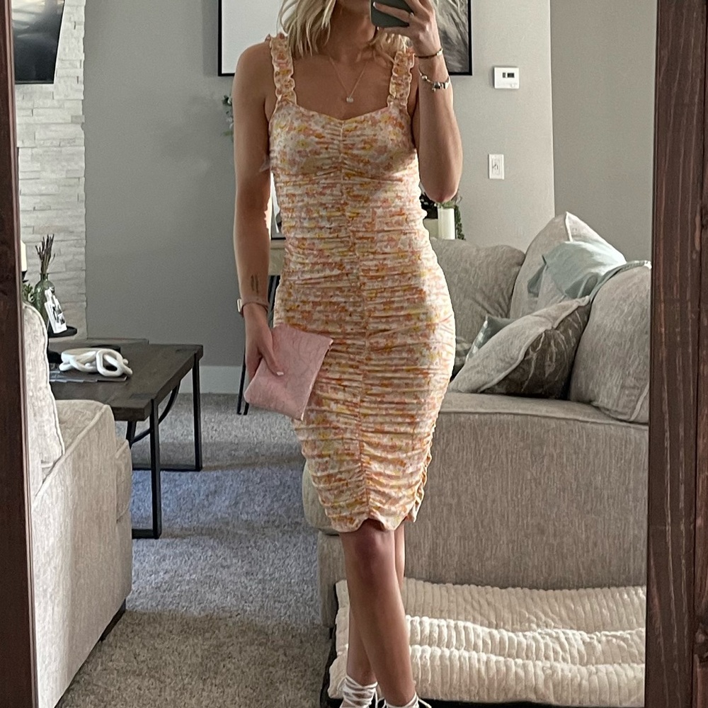 floral bodycon dress